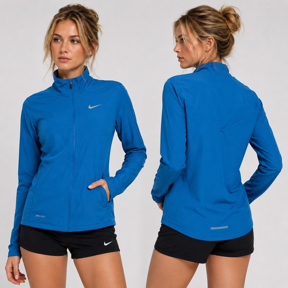Y2K Nike running‎ outdoor active track sport jacket zip reflective drifit small
